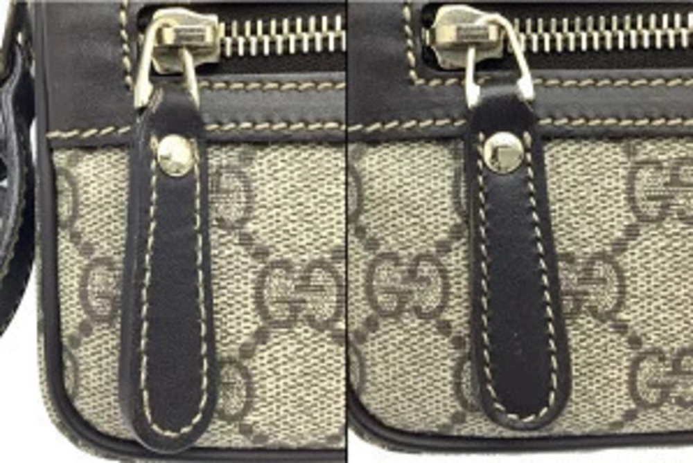 Gucci Supreme Crossbody GG Logo Beige Shoulder Bag Canvas - Picture 9 of 13